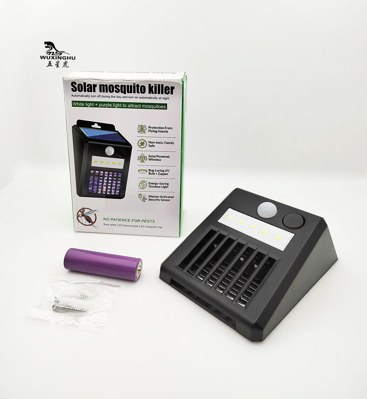 Cross-border new solar mosquito-killing lamp, household mosquito trap, outdoor courtyard garden lamp, lawn wall lamp, mosquito repellent
