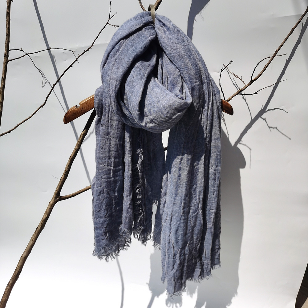 Foreign Trade Wool Scarf For Women Autumn-Winter New Three-Layer Woven Thickened Women's Shawl Cross-Border Scarf For Men details Picture