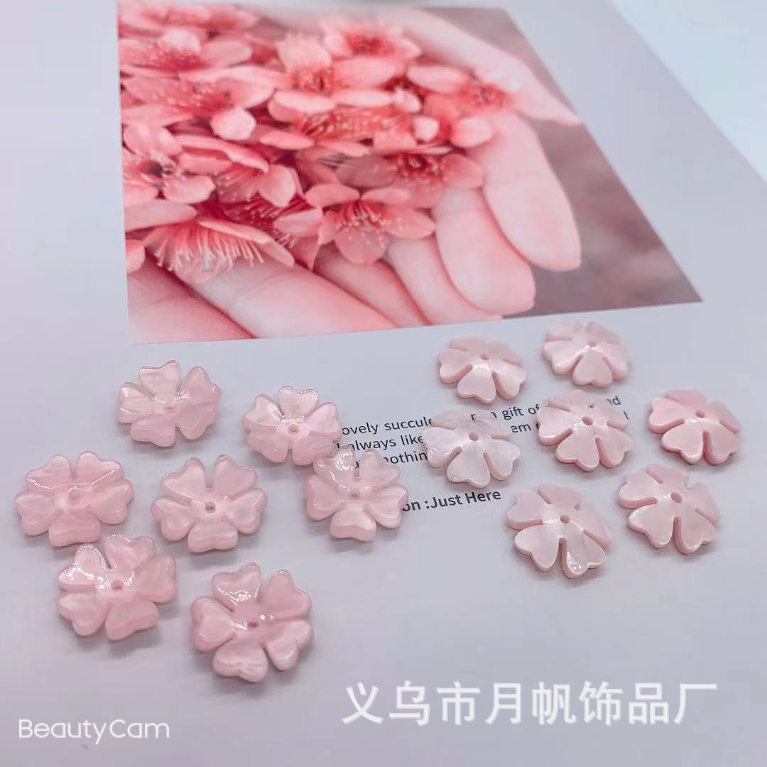 新品新娘头饰立体醋酸仿贝壳绣球花古风头饰发簪diy饰品配件厂 家