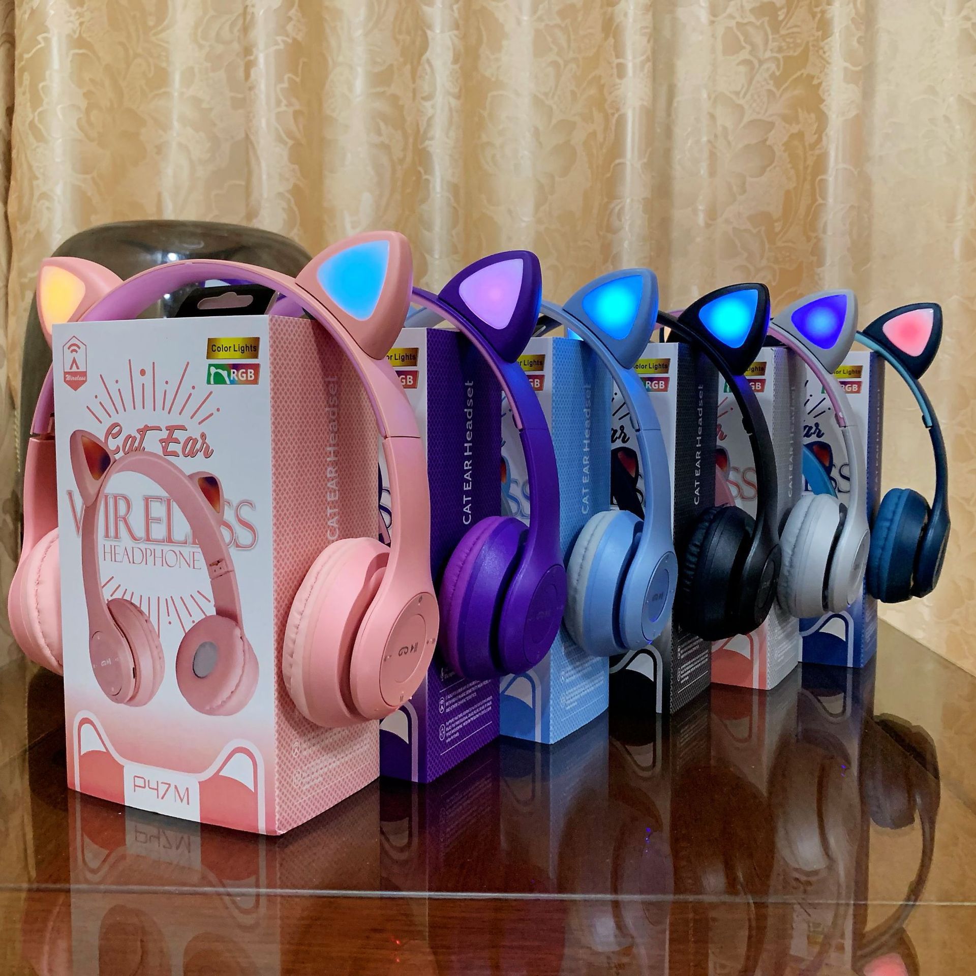 猫耳朵发光蓝产品图