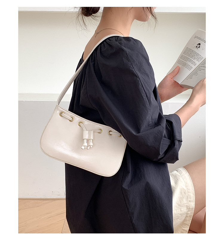 复古韩版新款时髦高级感手提小方包 气质简约通勤女士单肩腋下包详情11