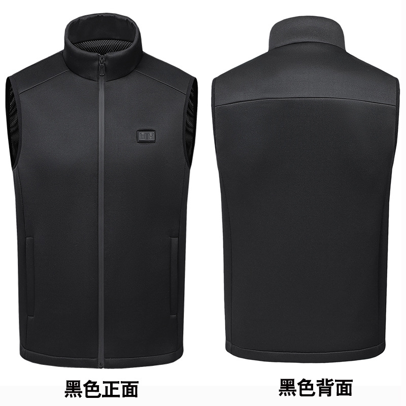 Intelligent charging heating vest, heating vest, electric heating vest, down cotton-padded jacket, heating clothes, heating cotton-padded jacket waistcoat details Picture