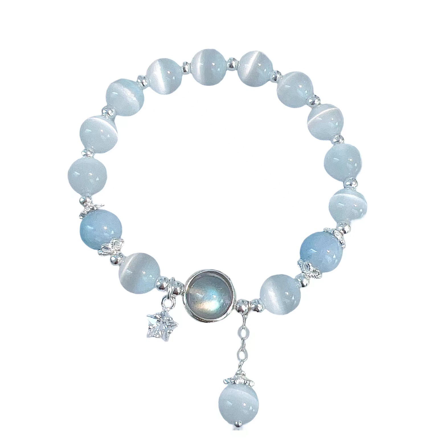Butterfly Cat's Eye Bracelet Female Instagram Niche Design Aquamarine Treasure Gray Moonlight Crystal Bracelet To Girlfriend Gift Girl Application Scenario
