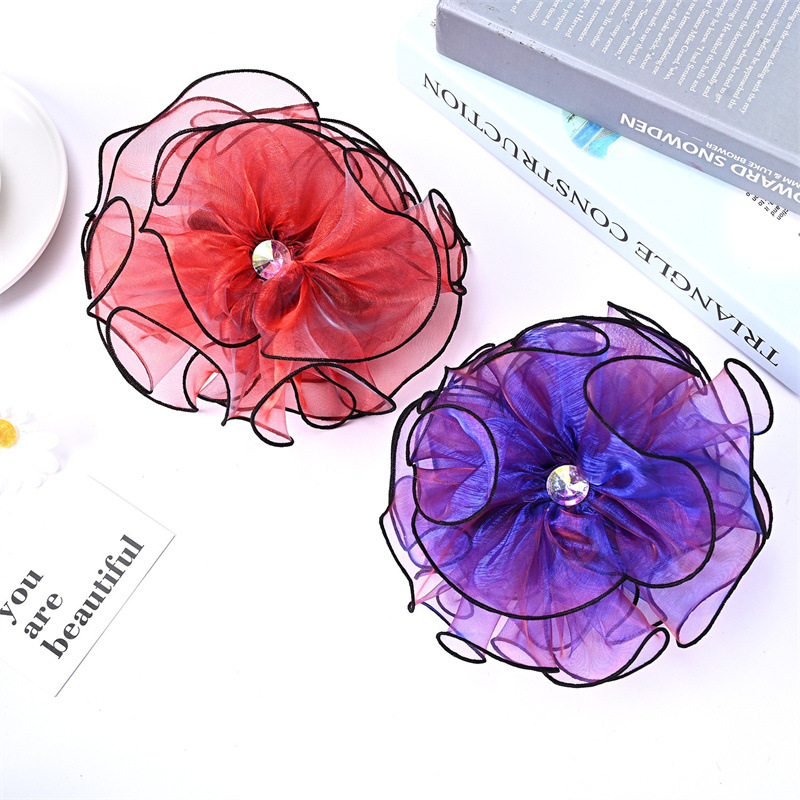 Wholesale of fabric headwear, handcrafted hair accessories, festival activities, and large flower decorations details Picture