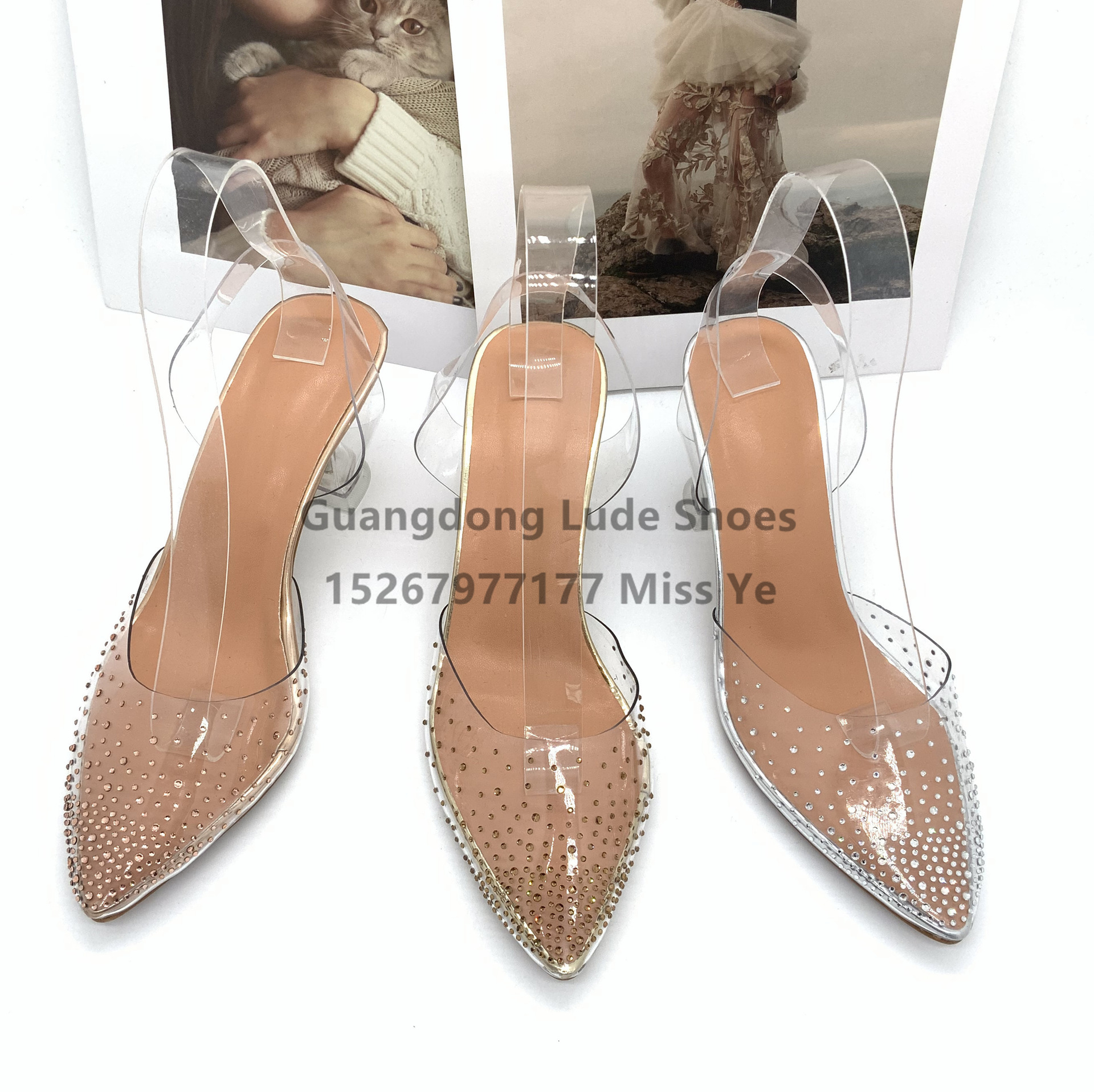 High Heels Crystal Wine Glass With 2022 New Temperament Summer And Spring Design Sense Of Single Shoes Guangzhou Women's Shoes Craft Shoes