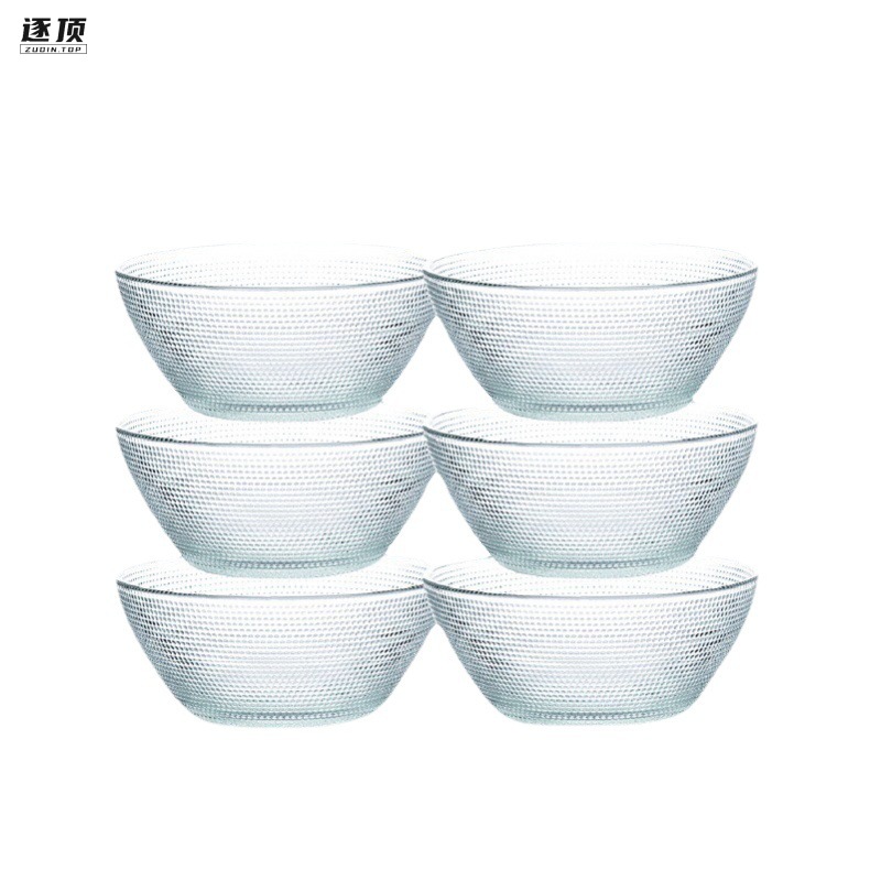 碗波点碗套装/玻璃碗/沙拉碗/碗白底实物图
