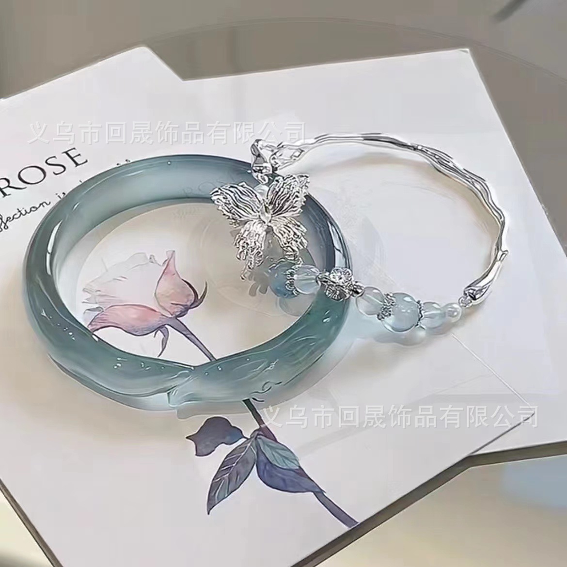 Estilo chino clear cool blue ice fox pulsera vintage vintage estilo antiguo personalidad temperamento ins diseño versátil nueva pulsera China para mujeres details Picture
