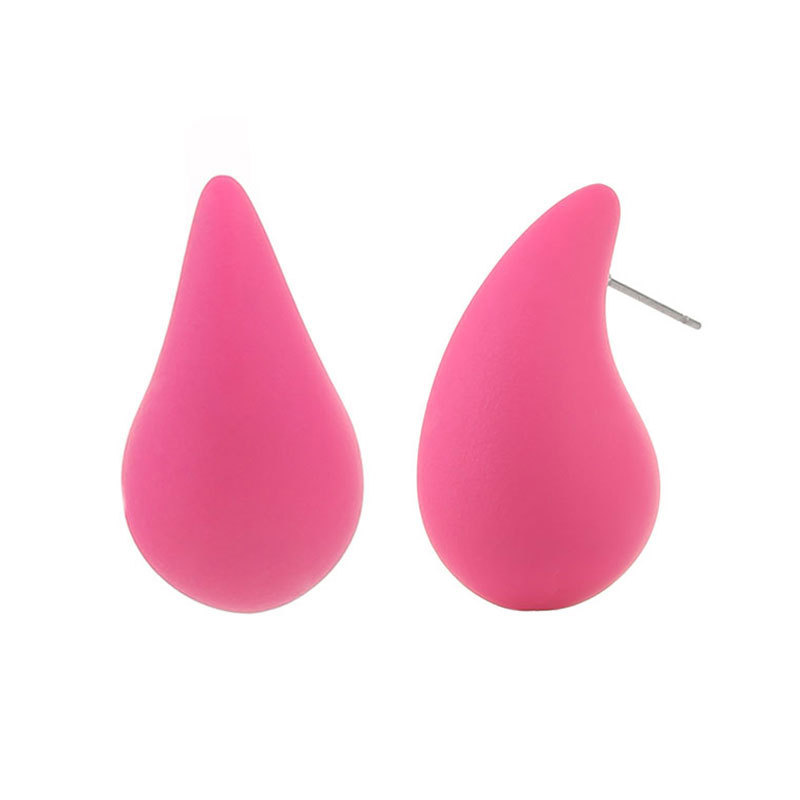 Caramelo color gotas de agua beanie engrosado handfeel laca color sólido pendientes cross-border blast orejeras Item Picture