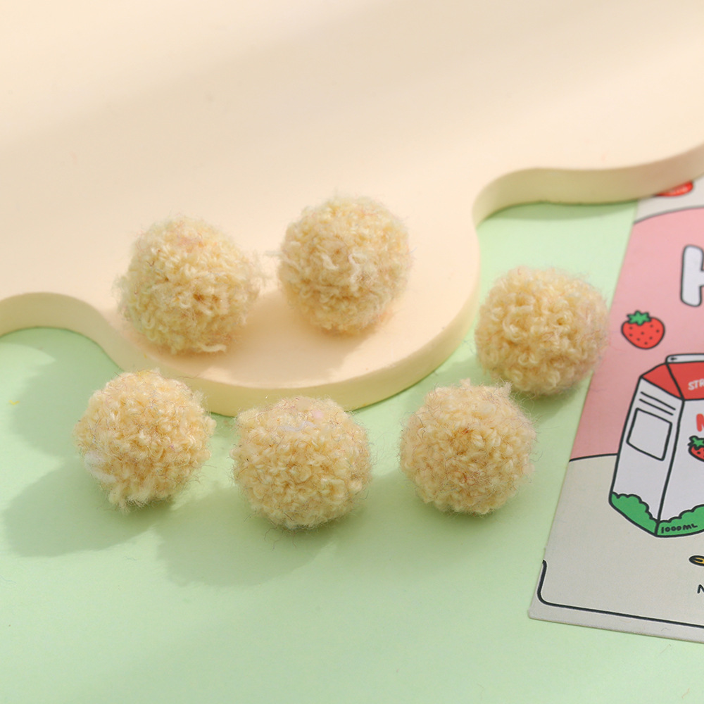 现货彩色羊羔毛绒球仿泰迪毛球 diy装饰挂件饰品配件服装辅料批发详情37