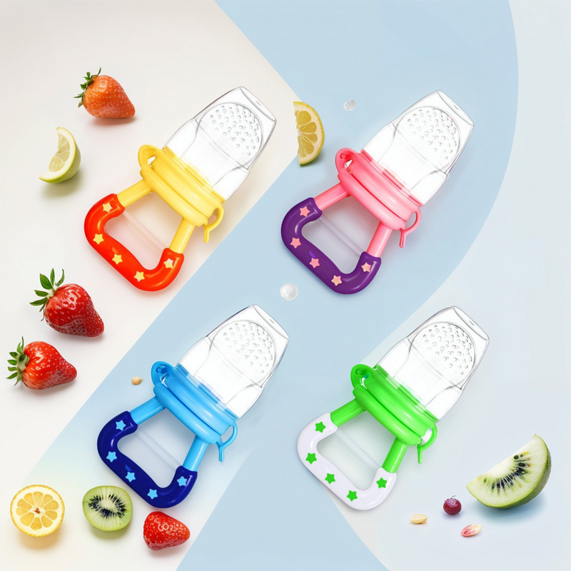Baby Fruit And Vegetable Joy Silicone Pacifier Teething Ring, Baby Bite Joy Fruit And Vegetable Joy Net Bag, Baby Fruit And Vegetable Feeder details Picture
