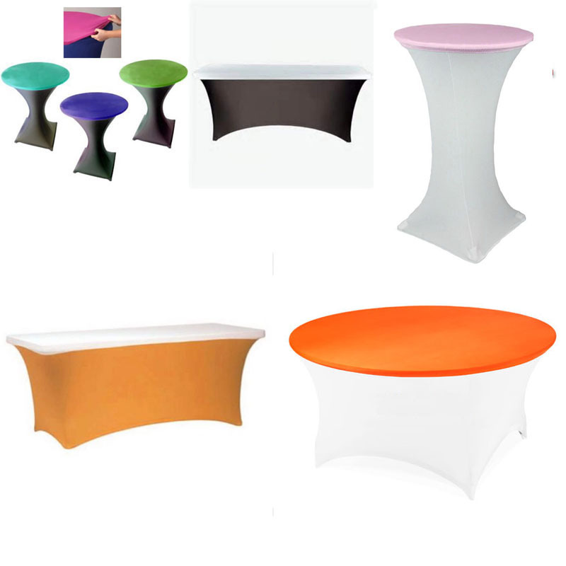 Hotel elastic cocktail tablecloth glass turntable cover, desktop cover, elastic countertop cover, rotating glass protective cover printing Specification drawing
