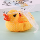一大三小母子鸭网袋装   宝宝洗澡捏捏叫戏水玩具鸭子搪胶玩具