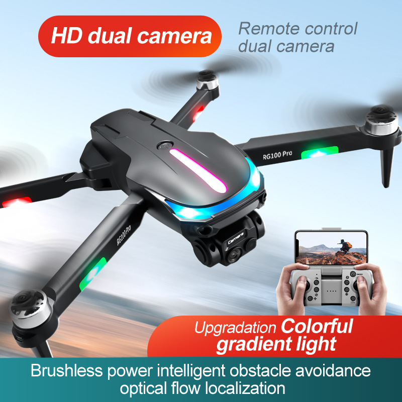 RG100PRO Cross-border unmanned aerial vehicle obstacle avoidance brushless quadcopter optical flow dual camera aerial photography remote control aircraft details Picture