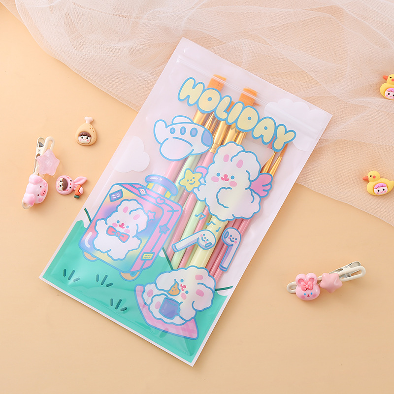 Spot Creative Cute Snacks Sealed Bag Girl Heart Cartoon Mask Storage Bag Stationery Jewelry Ziplock Bag Application Scenario