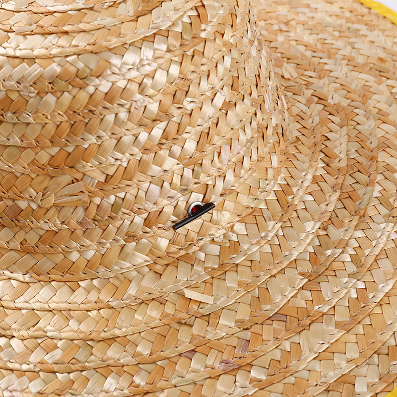 Rural Straw Hat Migrant Workers Summer Men's And Women's Cool Hat 20 Inch Border Sunshade Straw Hat With Large Dome Brim Specification drawing