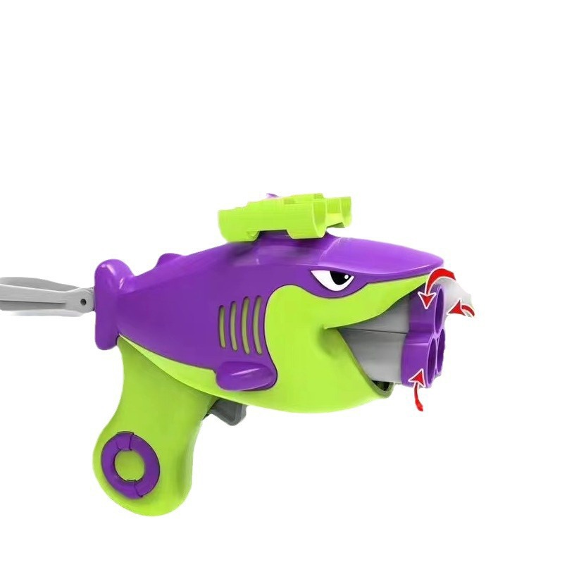 Tiktok Radish Shark toy gun Children's toy 3D mini space pistol Male girl Soft shot Soft shot gun Radish Shark Soft shot gun Radish Shark toy Item Picture