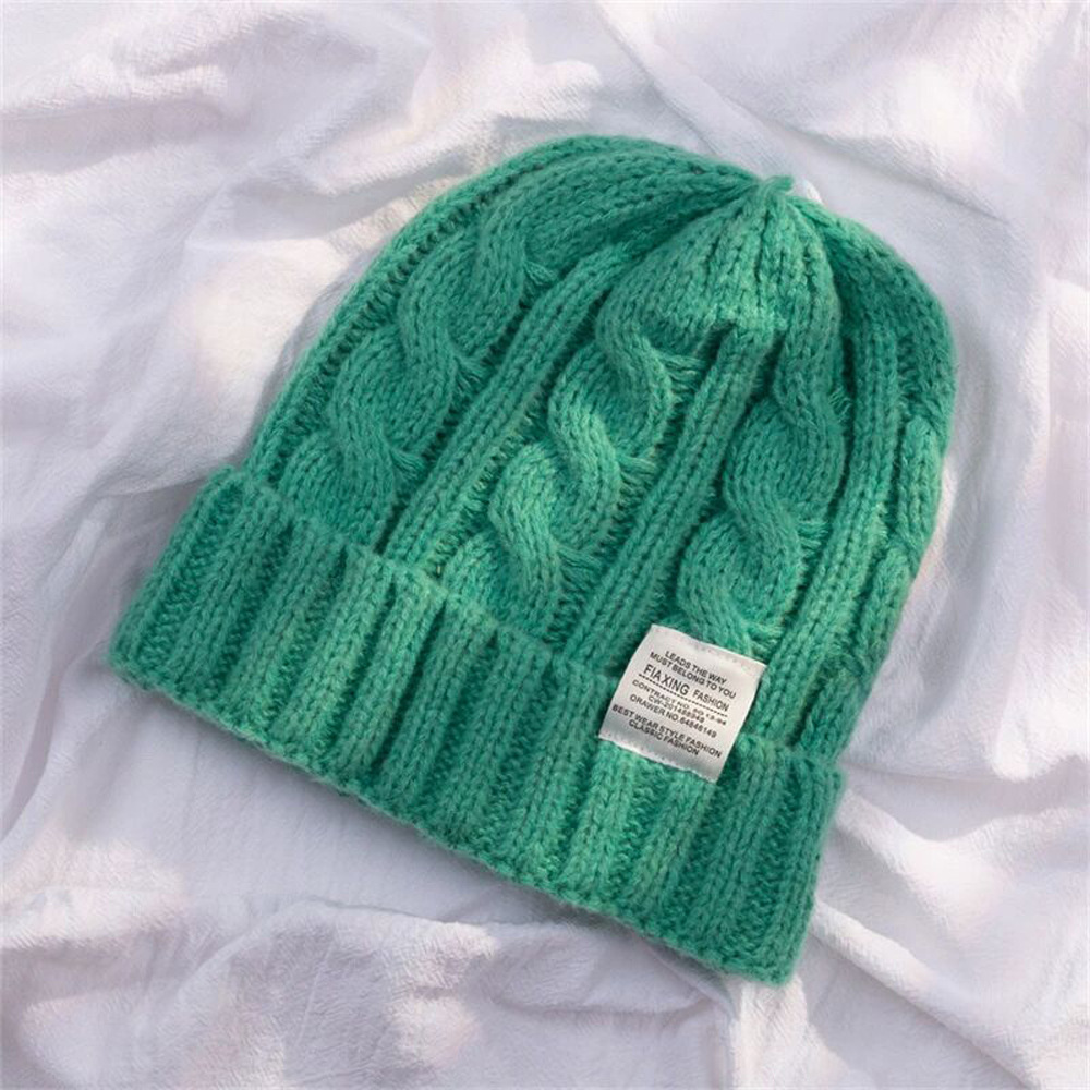 Wholesale of new candy-colored knitted hats for women in autumn and winter, warm ins, Japanese-style slimming, versatile, large-face woolen hats Specification image