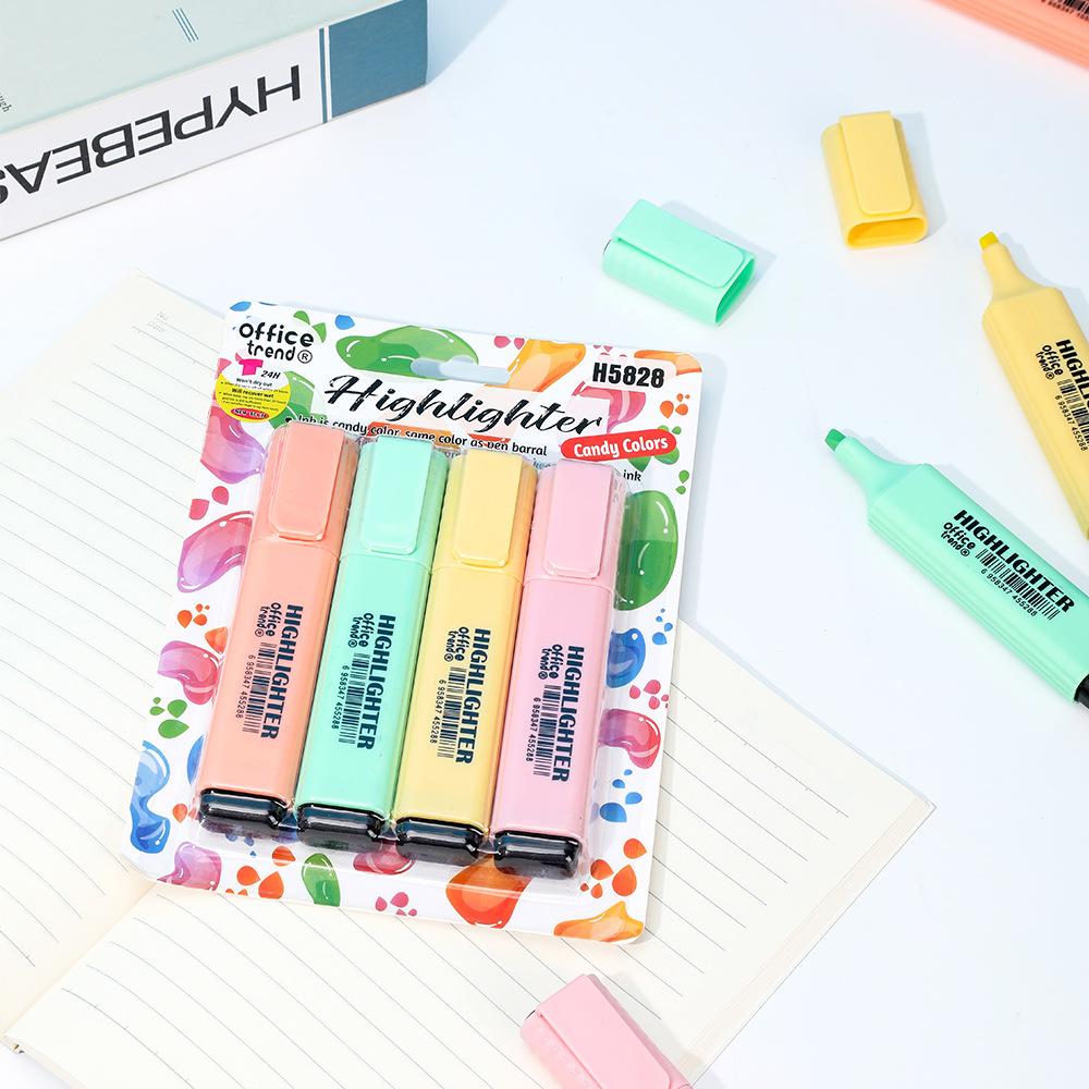 Chendi Stationery Writing Large Capacity Eye Care Macaron Color Highlighter Children Students Drawing Graffiti Hand Ledger Marking Highlights