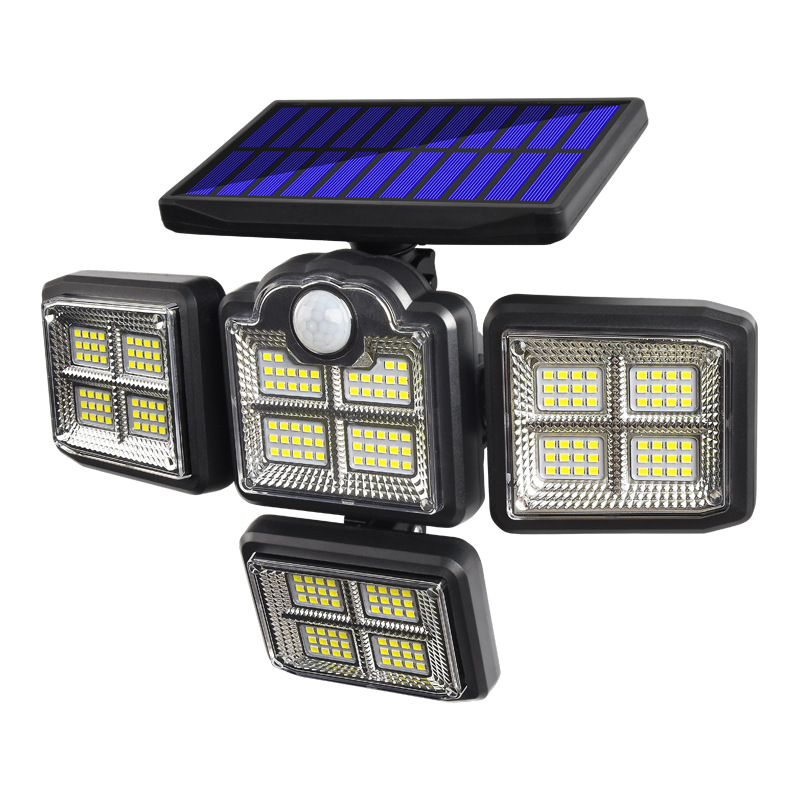 Four-sided solar lamps, human-sensing LED wall lamps, garden lamps, outdoor waterproof corridor street lamps in 2021 Application Scenario