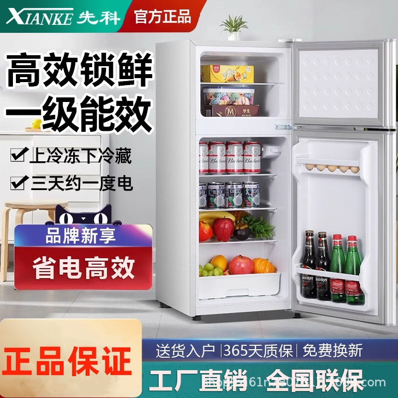 先科冰箱家用小型宿舍出租旅馆冷冻冷藏双门三门电冰箱节能省电