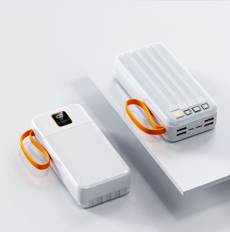 跨境新款120W超级快充大容量20000毫安自带线移动电源批发数码电脑手机配件详情20