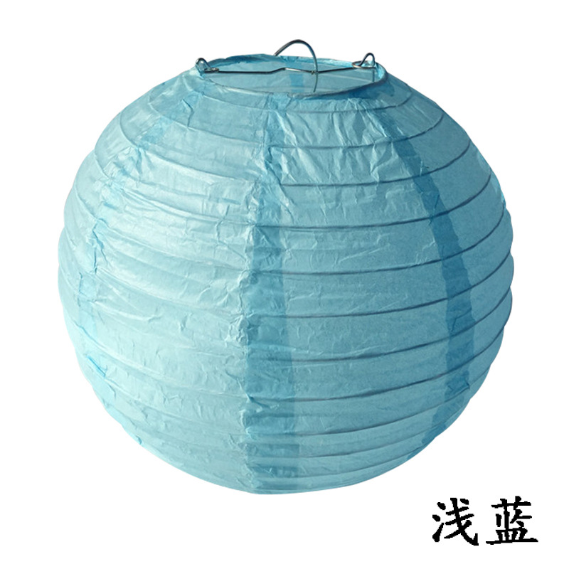 Manufacturers Wholesale White Paper Lanterns Spring Festival National Day Handmade Diy Round Lanterns Wedding Decorations Festival Supplies Application Scenario