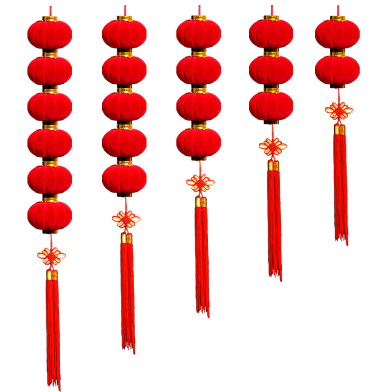 大红植绒小灯白底实物图