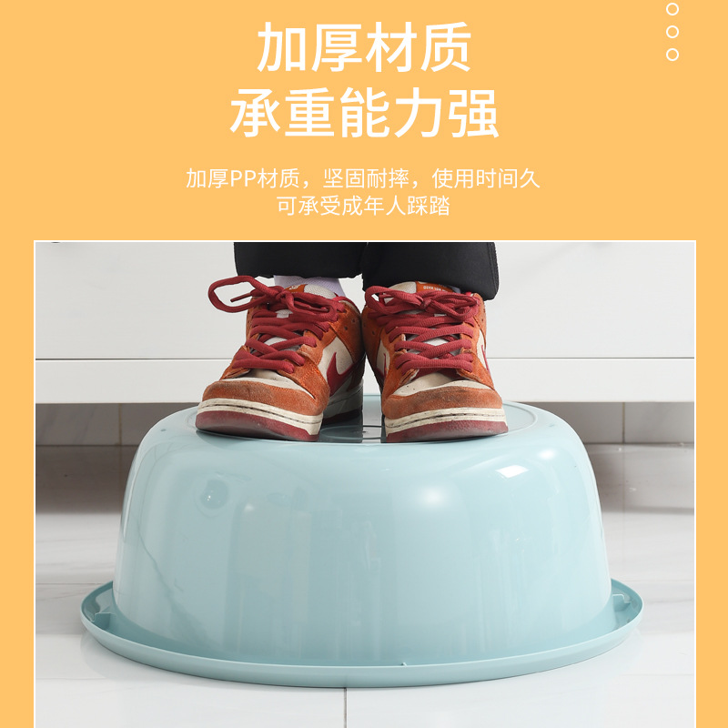 Thickened plastic basin household children's face wash basin Large plastic face wash vegetable household basin 01201-761 Application Scenario