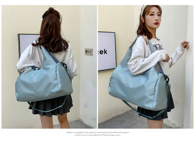 Fitness bags, large-capacity travel bags with logo printing, hand-held yoga bags, multi-functional bags with shoe compartments, fashionable luggage bags pic 13