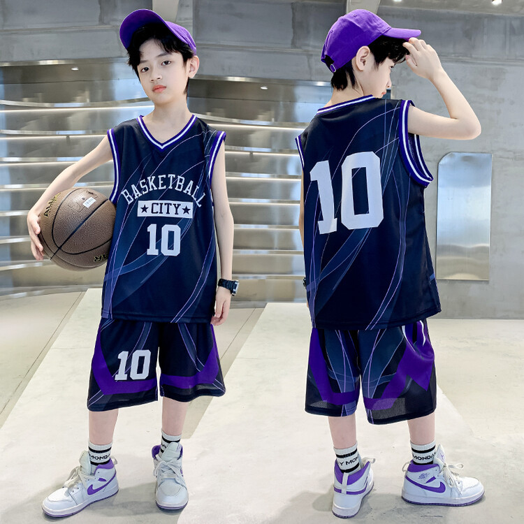 Children's clothing, boys' summer clothing, boys' basketball uniforms, mesh quick-drying sets, summer children's sports performance costumes Application Scenario