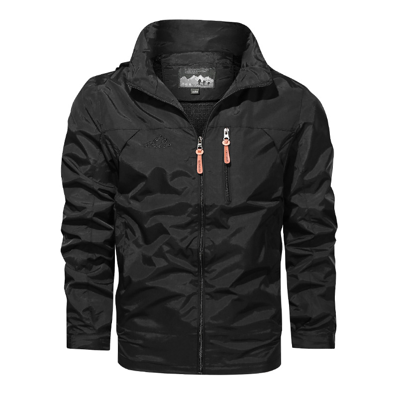 Hombre chaqueta deportiva hombre 2023 primavera otoño nuevo color sólido casual viento y agua chaqueta invierno carga Item Picture