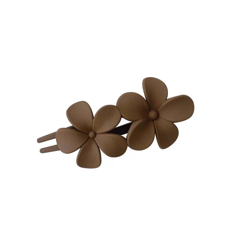 跨境亚马逊花朵发夹女网红时尚百搭后脑勺高级感盘发发卡抓夹头饰白底实物图