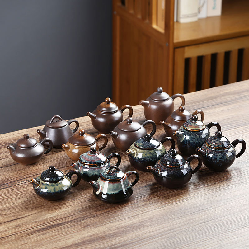 窑变迷你紫砂小茶壶可养可玩指尖壶茶宠茶玩袖珍功夫茶具家居摆件