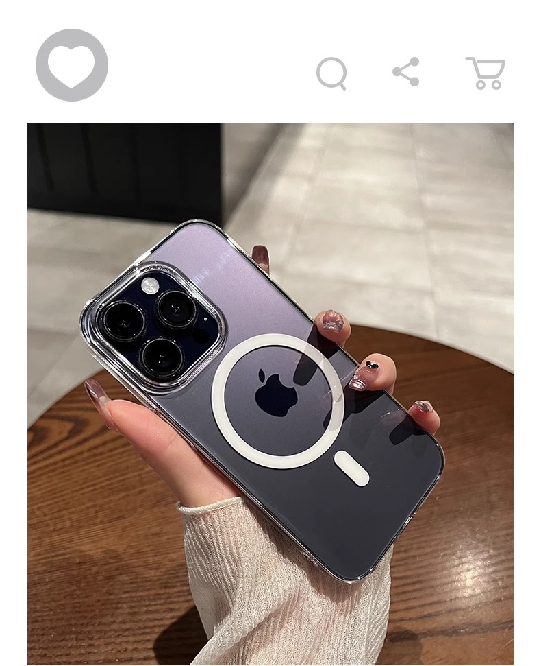 Magsafe shockproof transparent magnetic case is simple and practical. It is a drop-resistant phone case for iPhone 17 that is not prone to yellowing and has a large hole pic 52