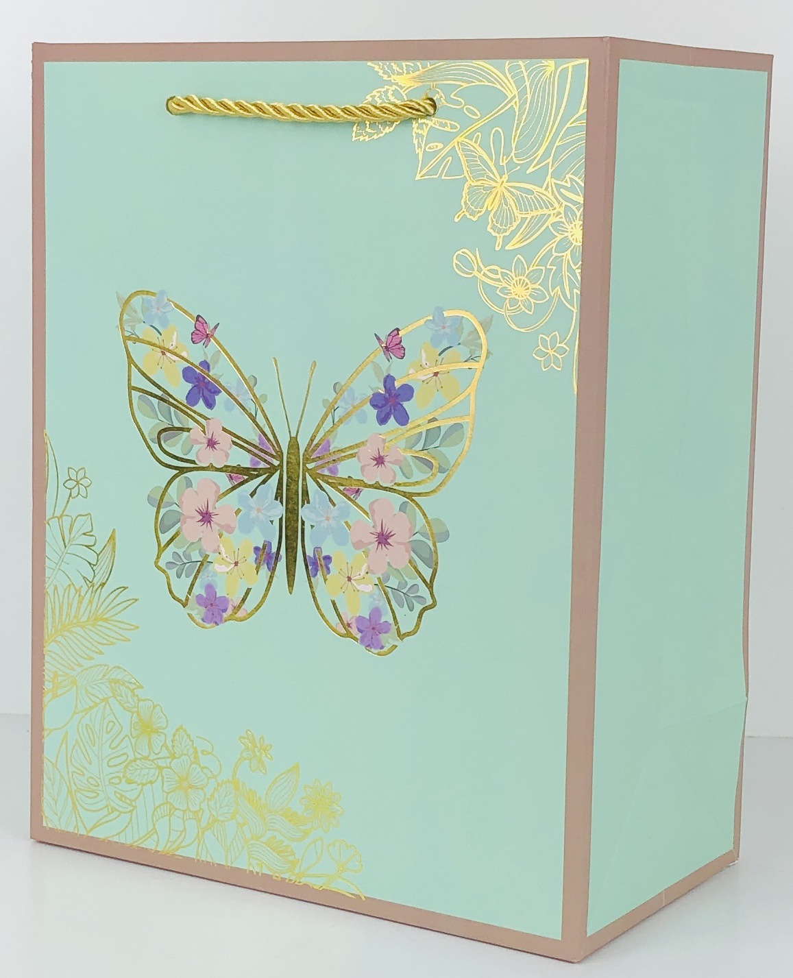 Single-color gilded butterfly series handbags, outrageous shopping bags, cross-border exclusive supply Item Picture