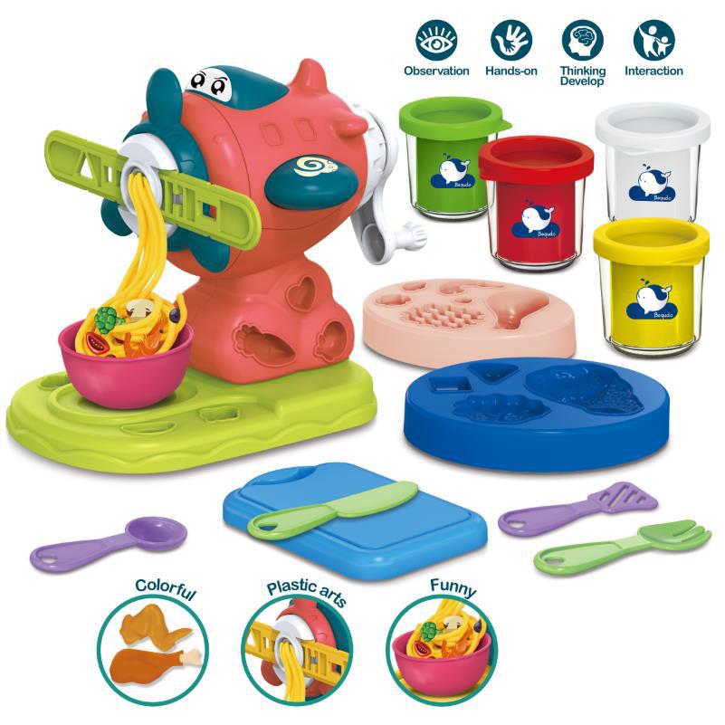 Plastilina de dibujos animados puré de trigo máquina de helados set máquina de helados arcilla no tóxica categoría alimenticia luz pegajosa juguete color clay Item Picture
