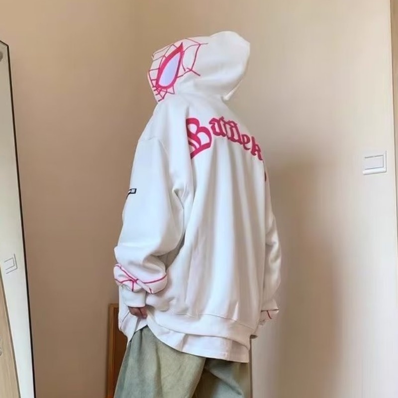 American Spider-Man embroidered zipper carded sweatshirt for men and women, oversized Marvel hero coat for autumn couples Specification image