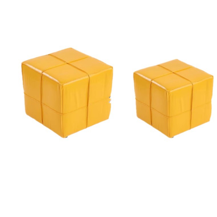 Creative square stools for the entrance and foyer of the source factory, shoe-putting stools, shoe-changing stools, low stools, sofa and footrest stools Item Picture