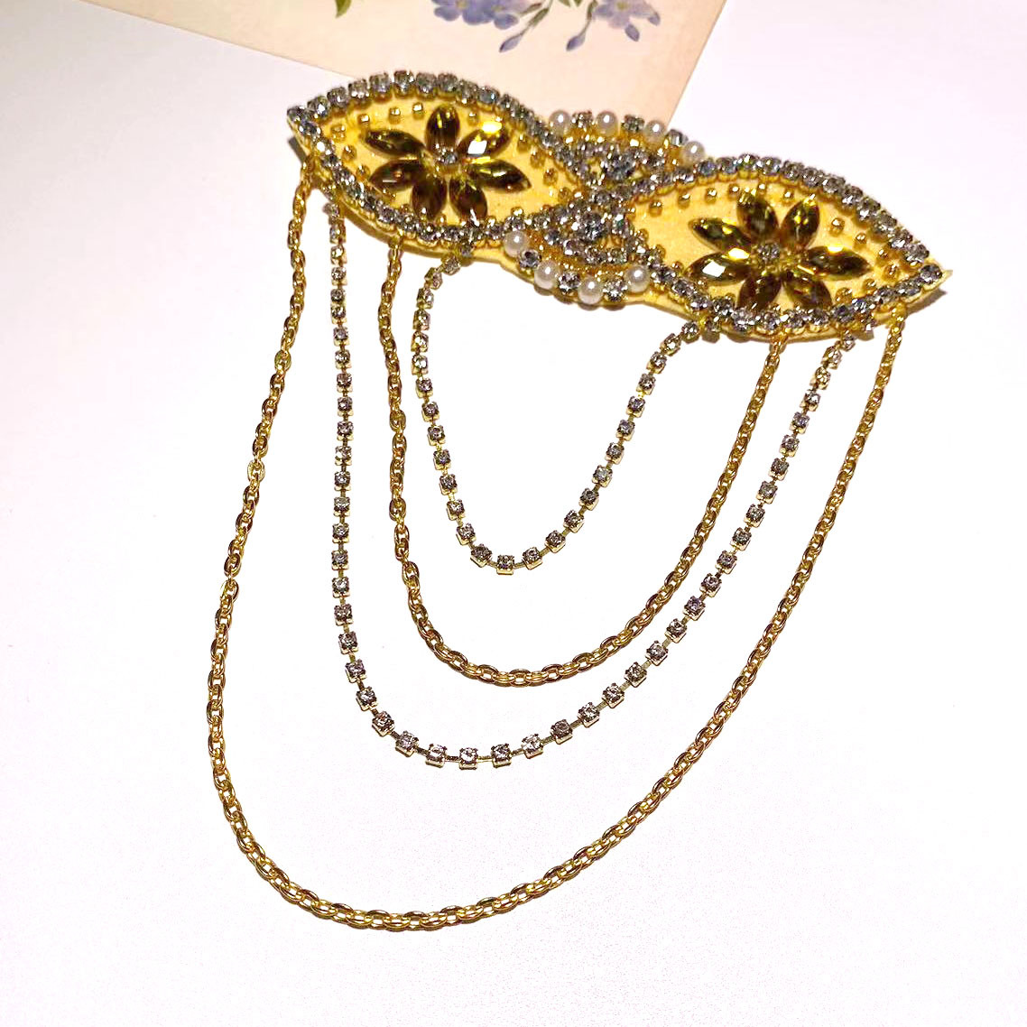Amazon's Best-Selling 1920S Vintage Headband Accessories Hand-Tasseled Rhinestone Jewelry Clothing Accessories Accessories Batch Specification drawing