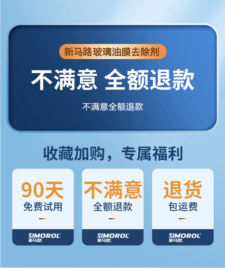 汽车油膜玻璃清洁乳车窗清洗剂塑料玻璃通用清除抖音快手一件代发详情2