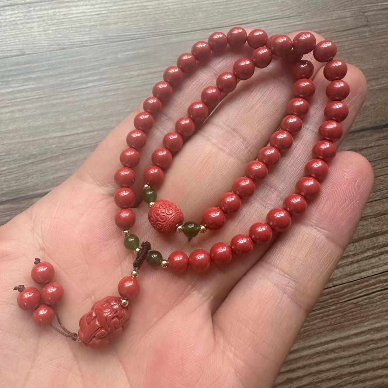 Original imperial sand two-circle bracelet, cinnabar bracelet manufacturer wholesale imperial sand multi-circle bracelet, men's and women's bracelets, lotus, PI Xiu, gourd, ethnic style jewelry bracelet wholesale details Picture