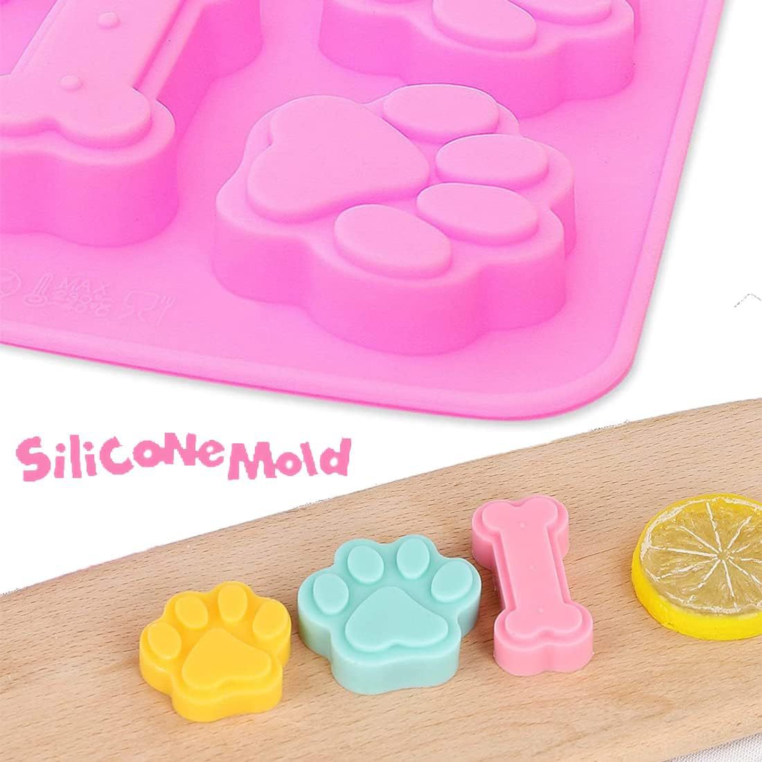 Baby Food Cake Mold Food Grade Silicone Heat Resistant Baby Rice Cake Sausage Tool Cat Claw Bone Mold Specification drawing
