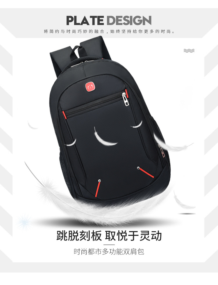 跨境批发包包简约百搭大容量学生双肩包时尚旅行通勤笔记本电脑包详情5