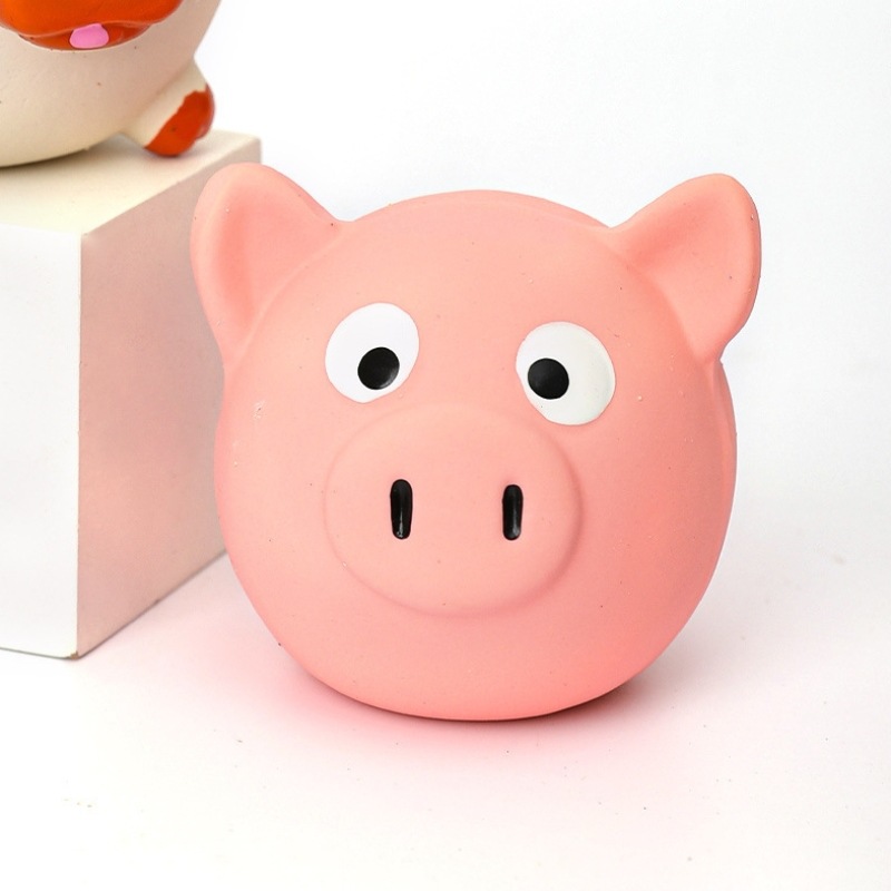 Cute cartoon animal-shaped pet toys, fun and vocal dog toys, latex teething pet chewing toys Specification image