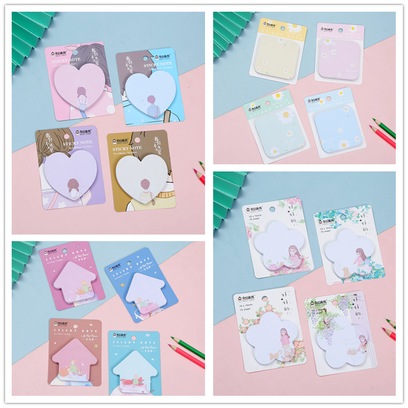 New style sticky note cartoon Korean colorful cute and creative Daisy sticky note sticker, message diary N times post details Picture