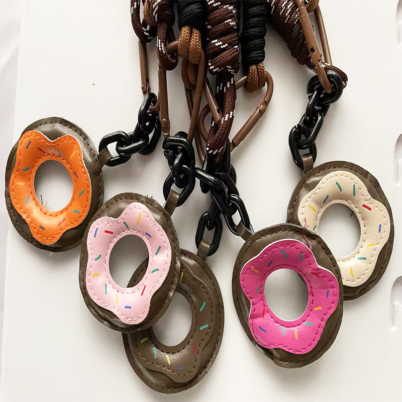 miu's cute Korean-style bags, ins pendants, doughnut bread pendants, lanyards, keychains, accessories, car braided ropes, bags and pendants details Picture