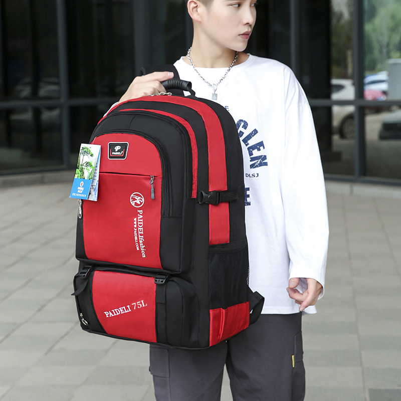 The 2025 new travel bag features a large capacity, simple and portable multi-layer mountaineering bag, as well as a lightweight backpack for hiking and traveling details Picture