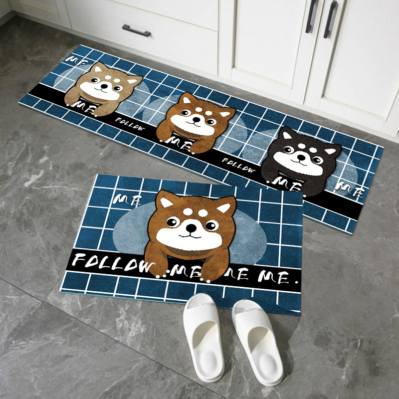 Kitchen mat, floor mat, oil-proof, water-proof, anti-slip, dirt-resistant, water-absorbent, entrance door, bathroom entrance door mat, household Application Scenario