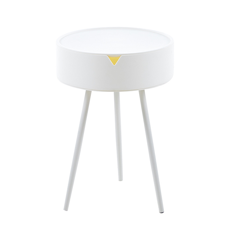 A round triangular table, a small table by the bedside of a girl in the bedroom, a modern and simple mini round table Item Picture