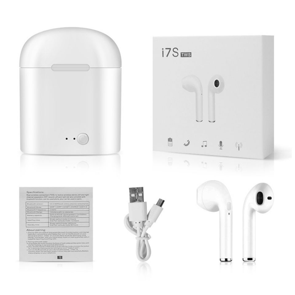 i7s Bluetooth Headphones dual-ear wireless TWS in-ear type i7mini Bluetooth Headphones 5.0 pop-up window with charging case
